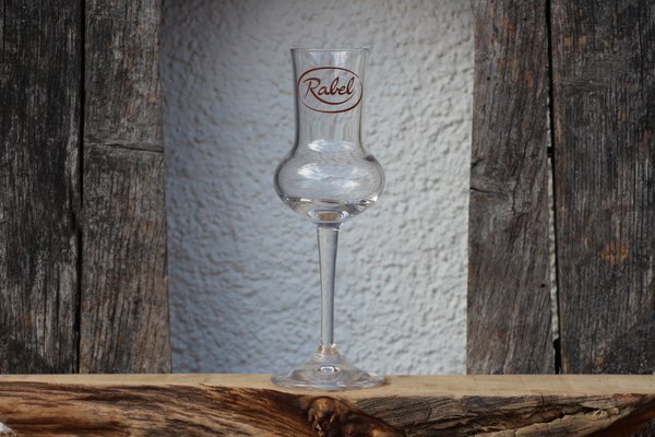 Destillatglas 2cl mit Rabel-Aufdruck