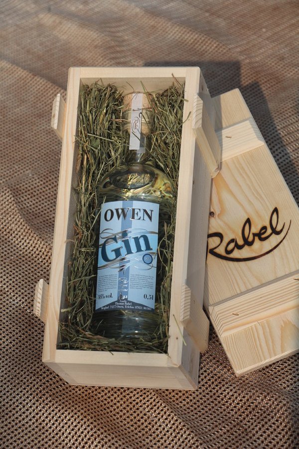 OWEN Gin in der Holzkiste